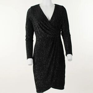 Julia Jordan Puff-Sleeve Sweatshirt Shimmer Dress